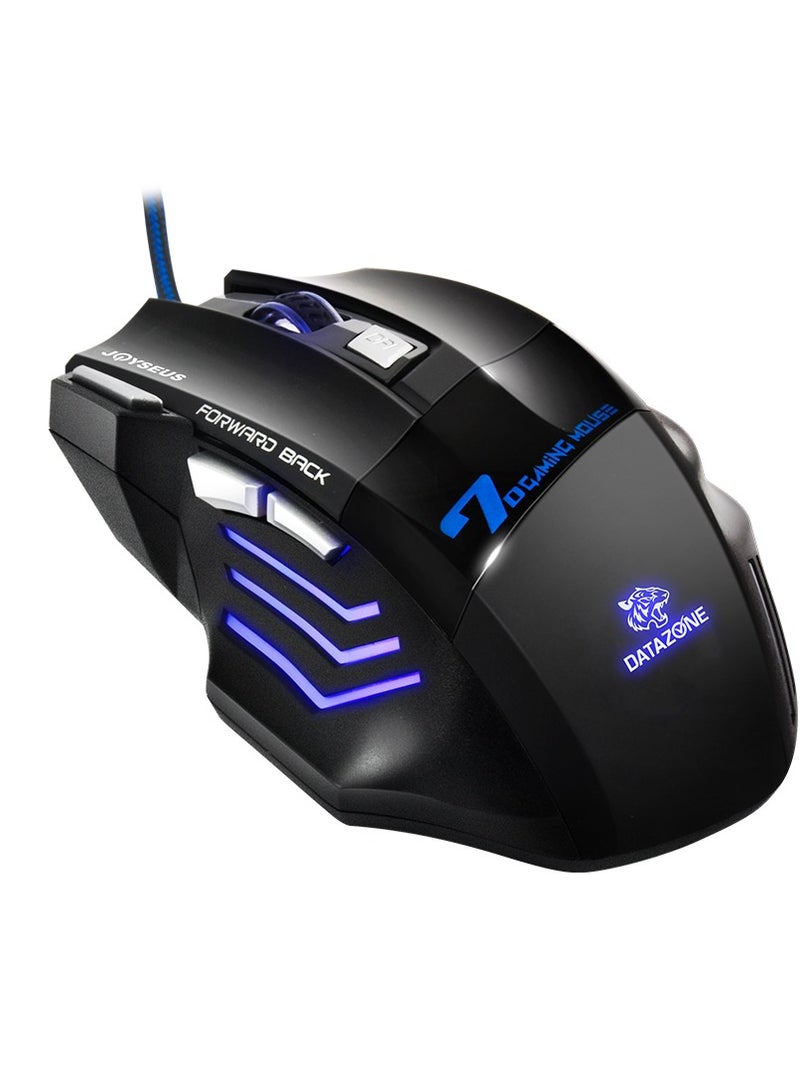 Datazone Wired Gaming Mouse in Black with RGB Lighting and Sleek Design. - Image 2
