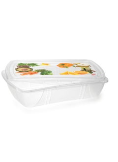 3 Pieces Fresh Rectangular Container 1 Liter | food storage container Set |BPA Free | Made in Itlay