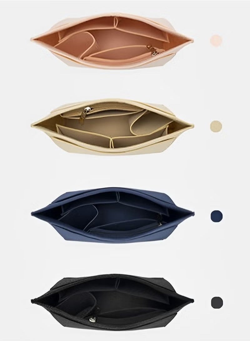 Skycare Purse Organizer Insert for Longchamp Le Pliage Large Tote - Premium Felt Organizer for Perfectly Organized Essentials BEIGE - Image 2