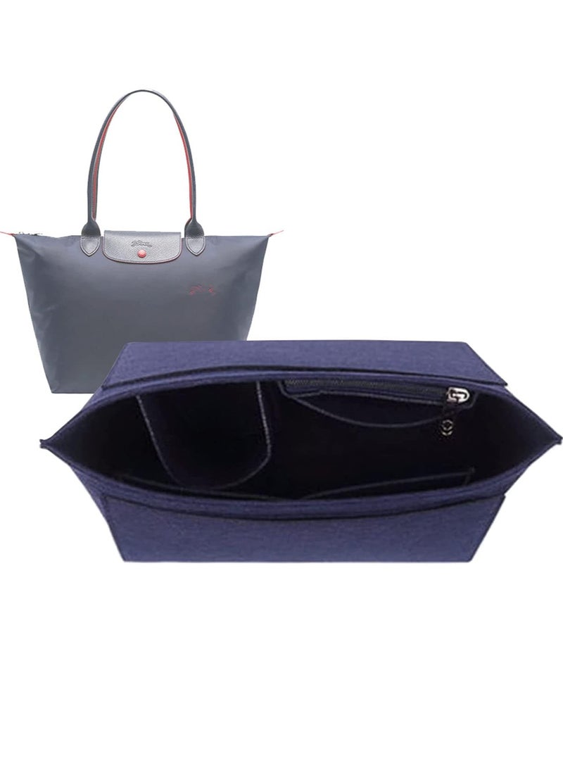 Skycare Purse Organizer Insert for Longchamp Le Pliage Large Tote - Premium Felt Organizer for Perfectly Organized Essentials BEIGE - Image 3