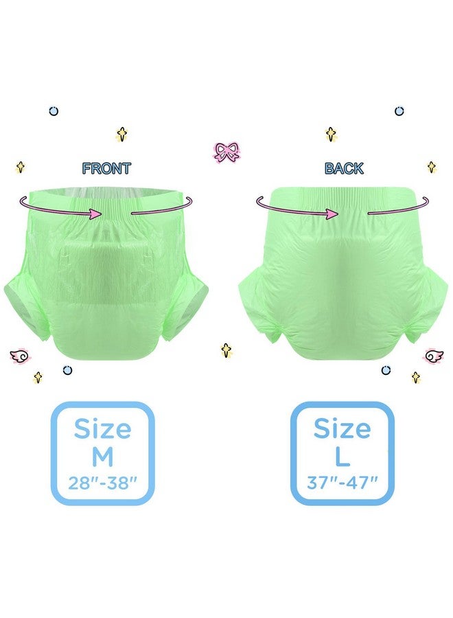 CutiePlusU Disposable Adult Diaper Heavy Absorption Dry Surface Adult Diapers All Night- Green 10 Pieces (Large 37"-47") - Image 4
