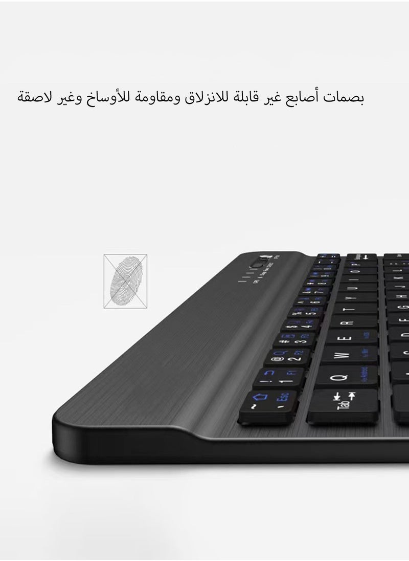 ماركة غير محددة - مجموعة لوحة مفاتيح وماوس بلوتوث ، لوحة مفاتيح بأحرف عربية ، مجموعة ماوس ولوحة مفاتيح لاسلكية - Image 1