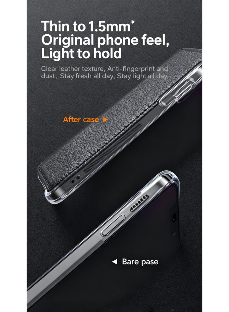 كومبي جراب For Honor X9d 5G مصنوع من الجلد الأنيق المغناطيسي المقاوم للتآكل وعدسات مغطاة بالكامل بقبضة غير قابلة للانزلاق وحافة الغطاء - Image 4