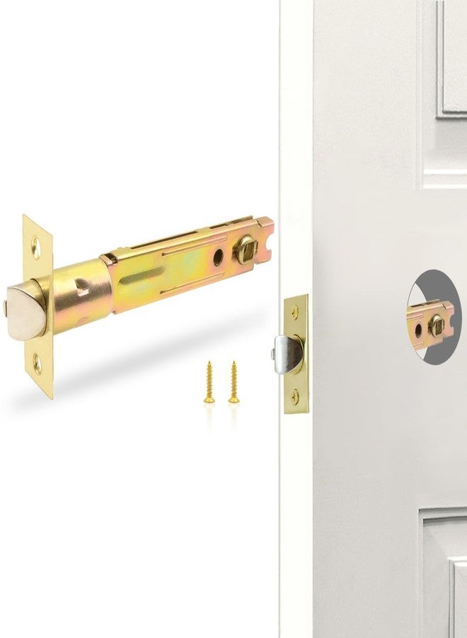 TPard 5-Inch Deadlatch Door Lock Replacement Latch with Square Interface Fits 5 Inch Backset Standard Entry Doors Knobset or 90°Rotation Leverset, Polished Brass - Image 1