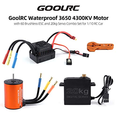 GoolRC 3650 Brushless Motor and ESC 4300KV Brushless Motor and 60A ESC and with 20kg Servo Motor 25T Servo Arm for 18 110 RC Toys Brushless Motor and ESC Combo Gift for Modification Enthusiasts - Image 5
