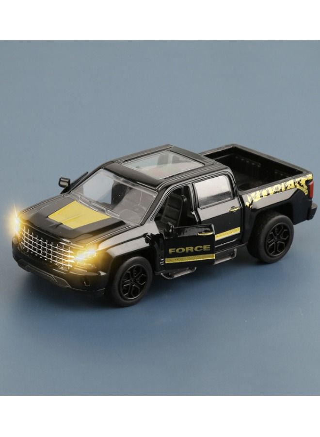 Model car 1 32 pickup truck model car alloy car model diecast pull back toy vehicle with light and music pickup truck alloy vintage collectible toy car car toys for toddlers kids children gift - Image 1
