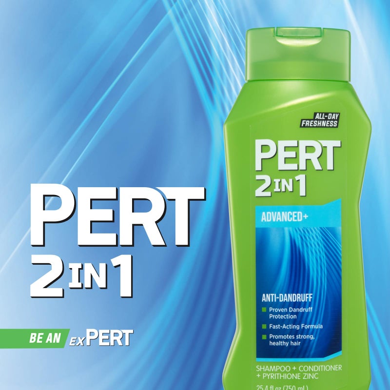 Pert Plus 2 in 1 Shampoo + Conditioner Dandruff Control 25.40 oz (Pack of 4) - Image 5
