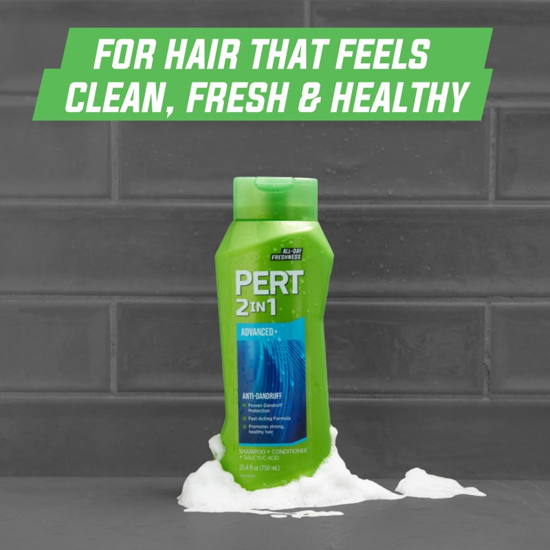 Pert Plus 2 in 1 Shampoo + Conditioner Dandruff Control 25.40 oz (Pack of 4) - Image 2