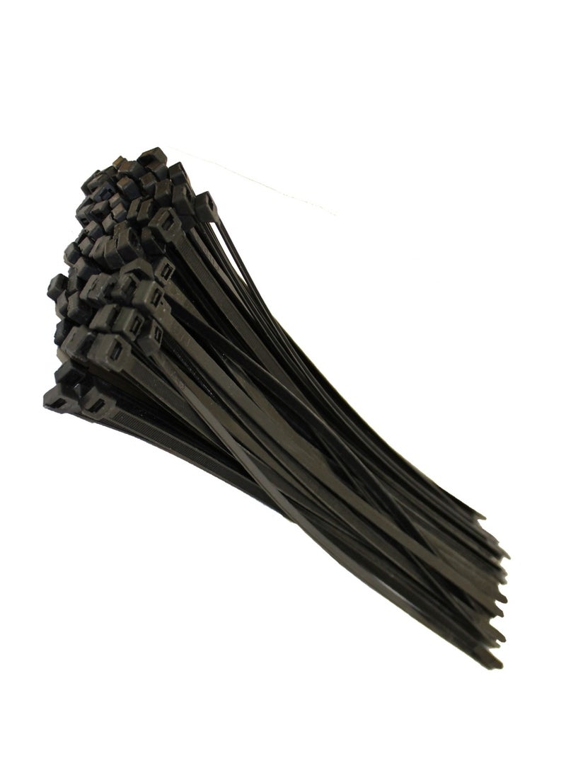 Cable Ties 100mm x 2.5mm Strong and Durable Zip Ties for Electrical, Networking, and Home Use, Black Colour Pack of 100 Ties
