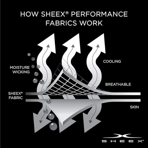 SHEEX - Active Comfort Cooling Sheets Set (Queen) Pewter - Moisture Wicking - 1 Flat Cooling Sheet, 1 Fitted Cooling Sheet, 2 Cooling Pillow Covers - Wrinkle Free - Sleep Aid - Image 4