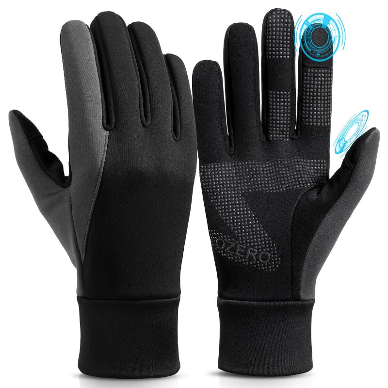 OZERO Winter Warm Gloves for Men: Cold Weather Lightweight Touchscreen Gloves - Thermal Glove Windproof Anti-Slip for Running Cycling Driving - Image 1