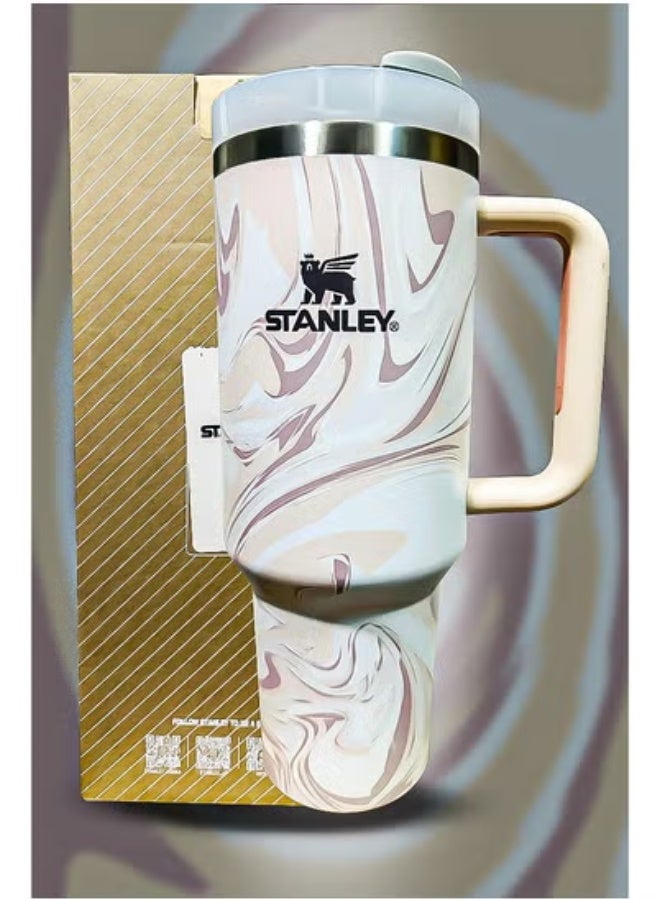 Stanley 40oz Tumbler Stainless Steel Travel Mug with Straw | BPA-Free, Eco-Friendly & Dishwasher Safe | Leakproof FlowState Lid & Double-Wall Insulation Keeps Drinks Hot for 16 Hours and Cold for 24 Hours | Slim Base Fits Most Car Cup Holders | Durable Ergonomic Handle for Easy Use On the Go, at Work or Outdoors - Image 3