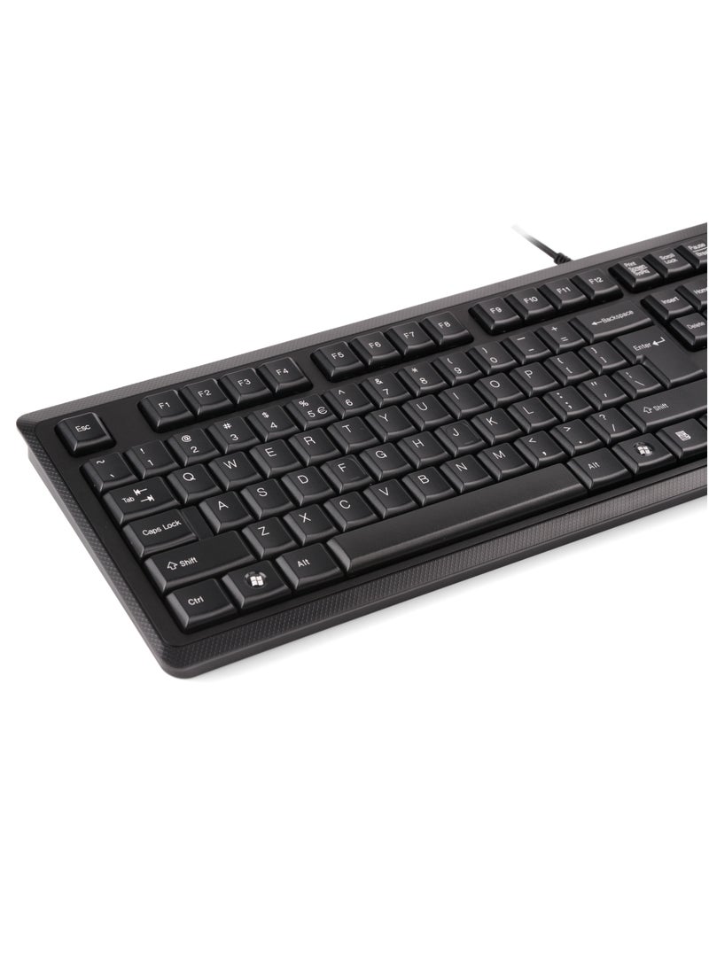A4TECH A4TECH WIRED KEYBOARD KR-92, WITH NATURAL_A LAYOUT STRUCTURE AND DRAIN HOLES DESIGN, BLACK  - Image 5