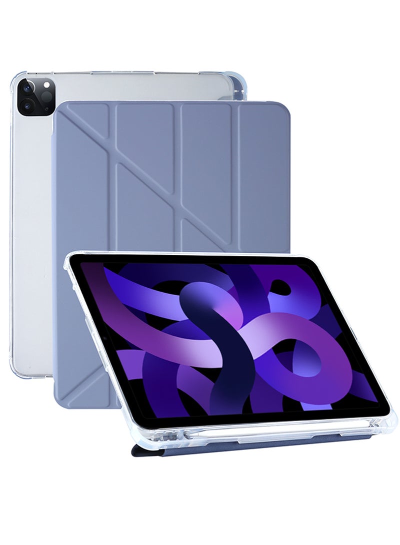 Rock Pow iPad Pro 12.9 2022 Case 6th/5th/4th/3rd Generation with Pencil Holder [Support 2nd Gen Apple Pencil Wireless Charging] PU Smart Case Cover for iPad Pro 12.9 2022/2021/2020/2018