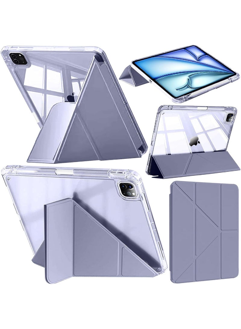 Rock Pow iPad Pro 12.9 2022 Case 6th/5th/4th/3rd Generation with Pencil Holder [Support 2nd Gen Apple Pencil Wireless Charging] PU Smart Case Cover for iPad Pro 12.9 2022/2021/2020/2018 - Image 1