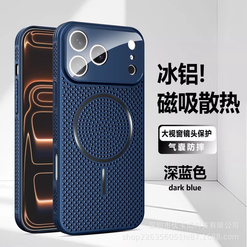 MagSafe iPhone 13 Pro Max Case PC for iPhone 13 and Heat Dissipation and Full Coverage and Matte Finish in Blue - Image 1