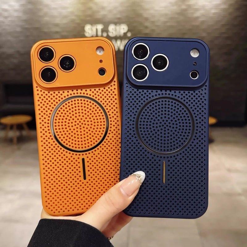 MagSafe iPhone 13 Pro Max Case PC for iPhone 13 and Heat Dissipation and Full Coverage and Matte Finish in Blue - Image 4