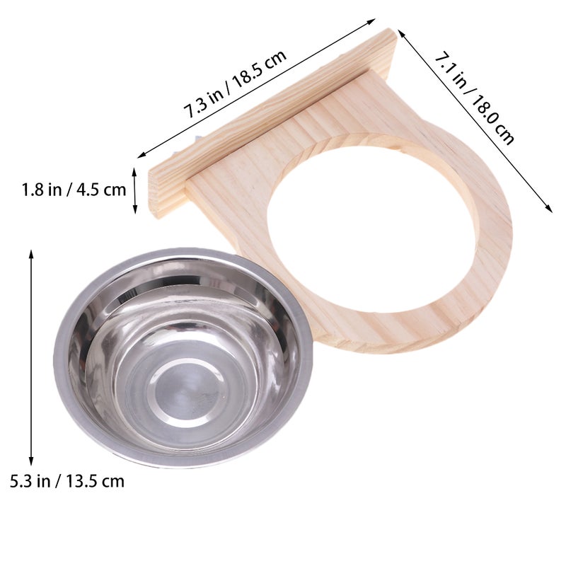 Parrot Feeding Case Bird Feeder Box Stainless Steel Bowl for Parrot Macaw Pet (Size S) - Image 2