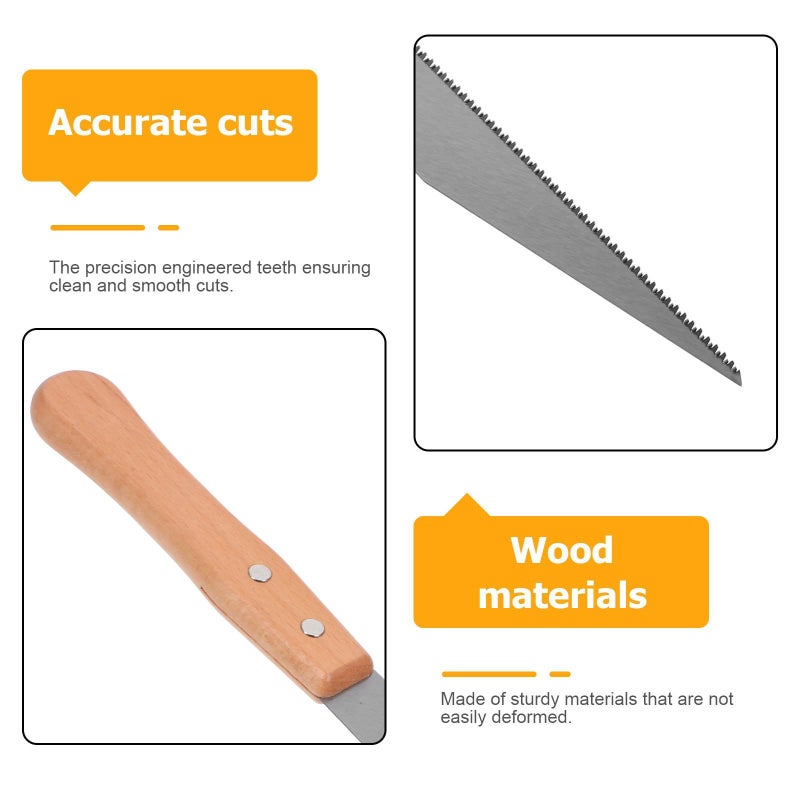 Japanese Pull Saw with Pointed Hardened Fine Teeth Blade for Woodworking and Tree Pruning - Image 4