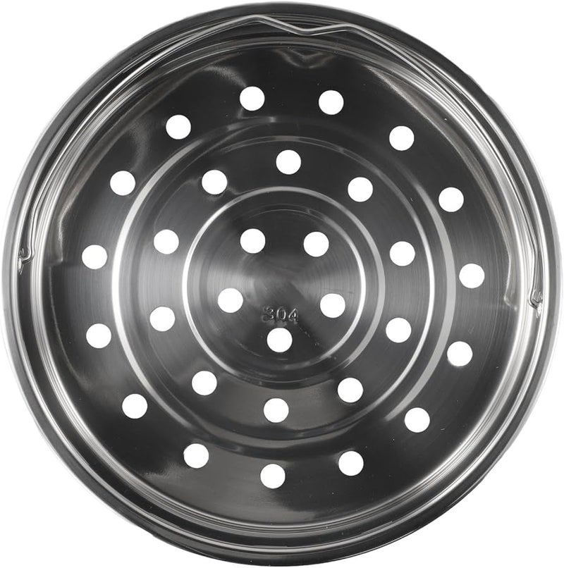 سلة بخارية من الفولاذ المقاوم للصدأ 22.5 سم للأواني، للخضروات والأرز والفواكه متوافقة مع أواني متعددة - Image 3