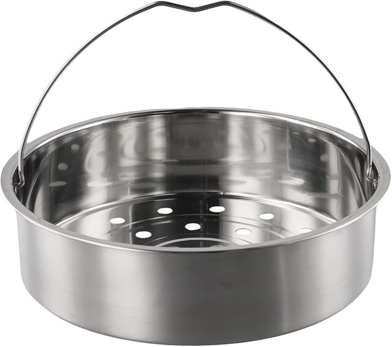 سلة بخارية من الفولاذ المقاوم للصدأ 22.5 سم للأواني، للخضروات والأرز والفواكه متوافقة مع أواني متعددة - Image 5