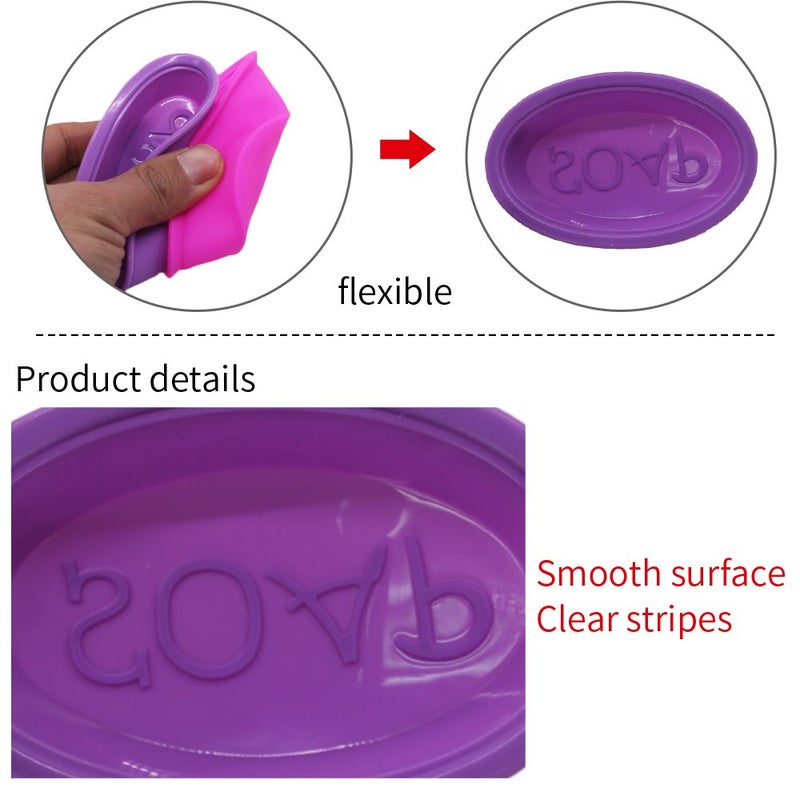 FineGood 20 Pcs Silicone Soap Making Molds, Square Round Oval Shaped, FineGood Soft Cupcake Muffin Baking Pan for DIY Homemade Craft, Food Grade - Pink, Blue, Rose Red, Purple - Image 5