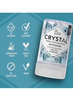 Crystal CRYSTAL, Mineral Deodorant Stick, Unscented, 1.5 oz (40 g)  - Image 4