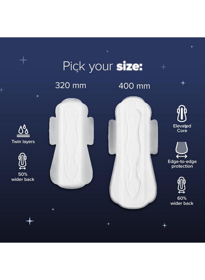 Nua Nua Ultra-Safe Night Pads 400 mm XXXL | 60% Larger Absorbent Core | 60% Wider Back with Hydrophobic Leak Guards | Breathable and Super Soft Top Sheet | Safe on Skin | Convenient and Hygienic Disposal - Image 4