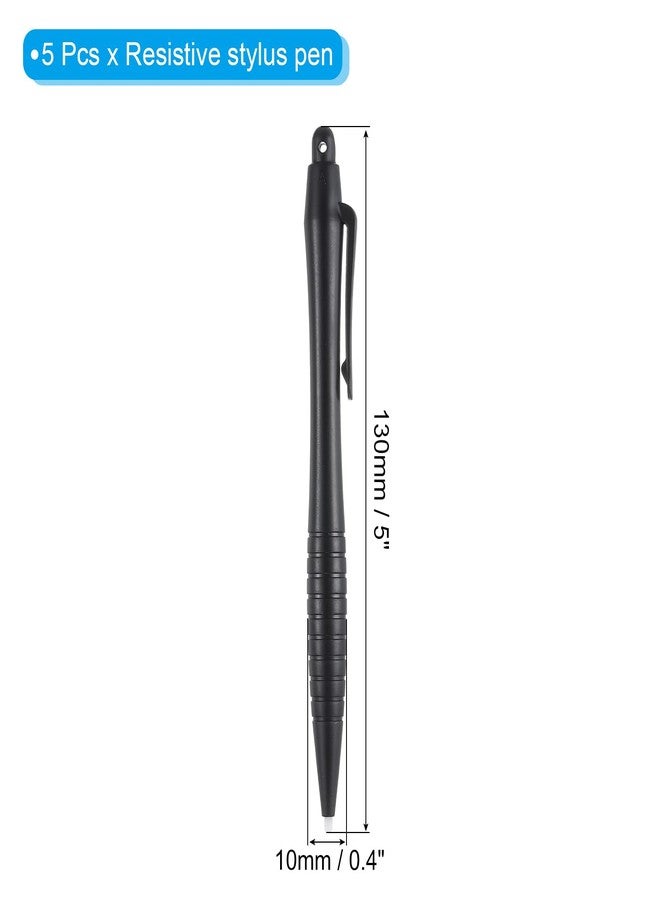 MECCANIXITY 5pcs Resistive Touch Screens Pens Universal Resistance Pen for Phone Car Navigation GPS POS, Black - Image 2