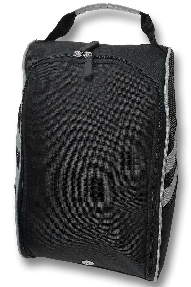 CaddyDaddy Golf Modern Golf Shoe Bag, Black/Grey - Image 1