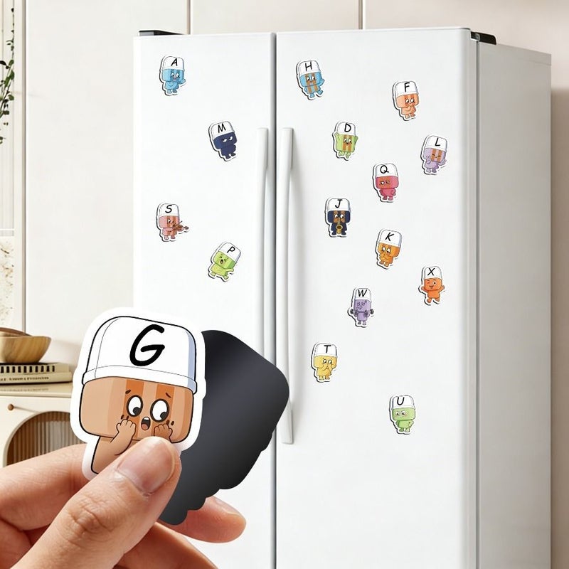26 Letters Decorative Interactive Fridge Magnets Washable And Reusable Suitable For Refrigerators Dishwasher Doors Whiteboards Creative Christmas Gifts Birthday Presents Home Small Decorations - Image 4