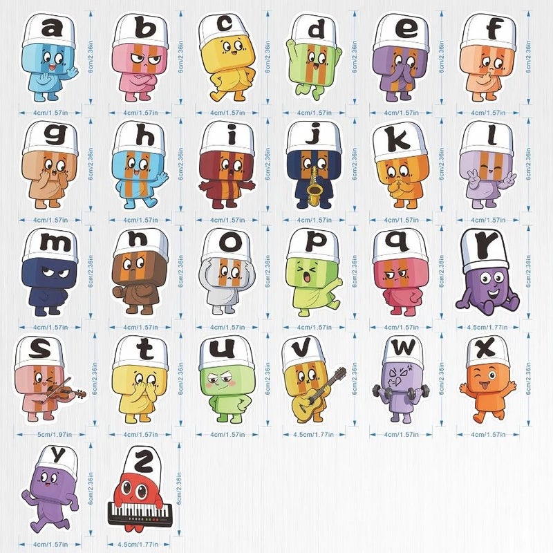 26 Letters Decorative Interactive Fridge Magnets Washable And Reusable Suitable For Refrigerators Dishwasher Doors Whiteboards Creative Christmas Gifts Birthday Presents Home Small Decorations - Image 2