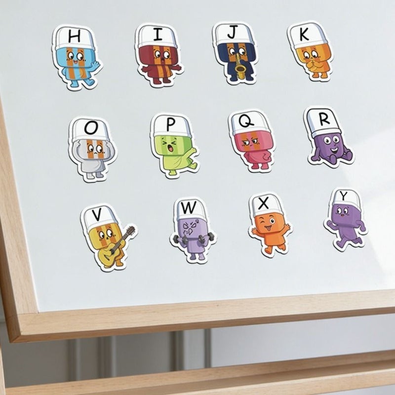 26 Letters Decorative Interactive Fridge Magnets Washable And Reusable Suitable For Refrigerators Dishwasher Doors Whiteboards Creative Christmas Gifts Birthday Presents Home Small Decorations - Image 3