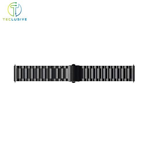 T TECLUSIVE سلسلة ساعة معدنية من الفولاذ المقاوم للصدأ 24 مم متوافقة مع كاسيو GMa-s2100 / G Shock GA2100 / Suunto 9 Baro Titanium / Spartan Sport / Fossil Machine Gen 6 / Tissot Chronograph (أسود) - Image 5