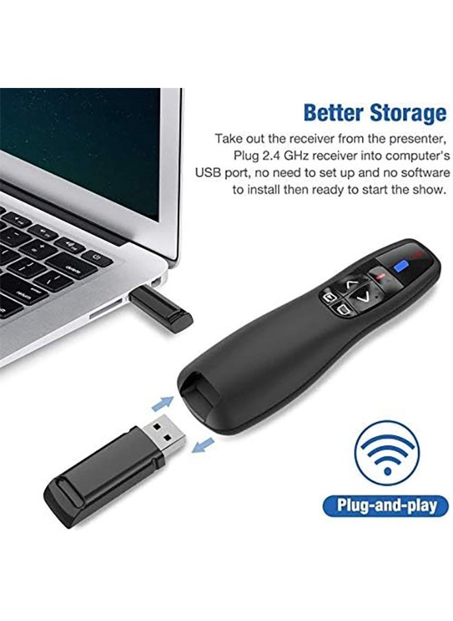ماركة غير محددة المقدم اللاسلكي للعروض R400 بتردد 2.4 غيغاهرتز، مقدم العروض USB اللاسلكي، لحفلات الزفاف/التعليم المدرسي/التدريب الشركاتي  - Image 5