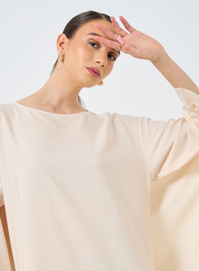 Take Two Styli Solid Batwing Sleeve Maxi Kaftan - Image 4