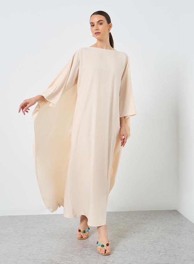 Take Two Styli Solid Batwing Sleeve Maxi Kaftan - Image 2