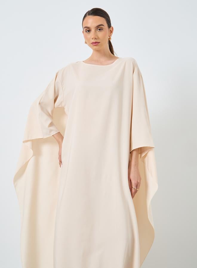 Take Two Styli Solid Batwing Sleeve Maxi Kaftan - Image 3