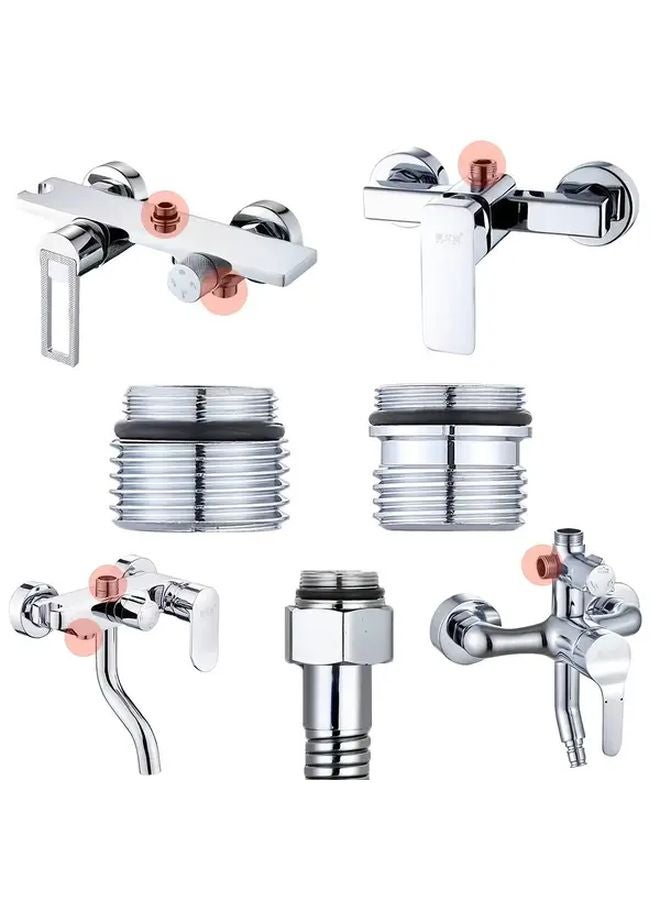 2pcs Universal Faucet Adapter Kit For Bathroom Garden Hose Water Filter Easy Install - Image 2