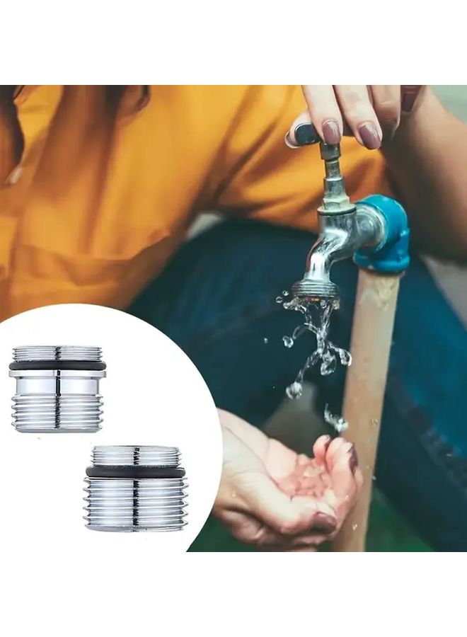 2pcs Universal Faucet Adapter Kit For Bathroom Garden Hose Water Filter Easy Install - Image 3