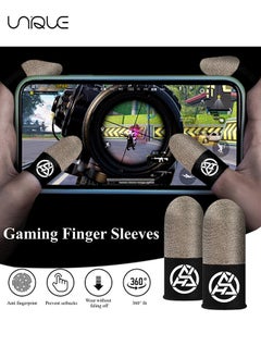 Unique 4 Piece Gaming Finger Gloves - Gaming Finger Sleeve 0.3mm Fiber Seamless Thumbtip Sleeve for Mobile Gaming Sweat resistant, suitable for PUBG/Cod/LOL/ROS Gaming Finger Cover (With Case)  - Image 5