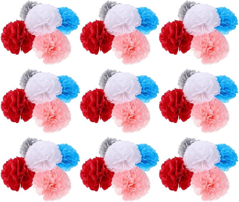 BESPORTBLE 50pcs Multi Color Tissue Paper Pom Poms Decorations for Wedding Party Festival Backdrop DIY Craft - Image 2