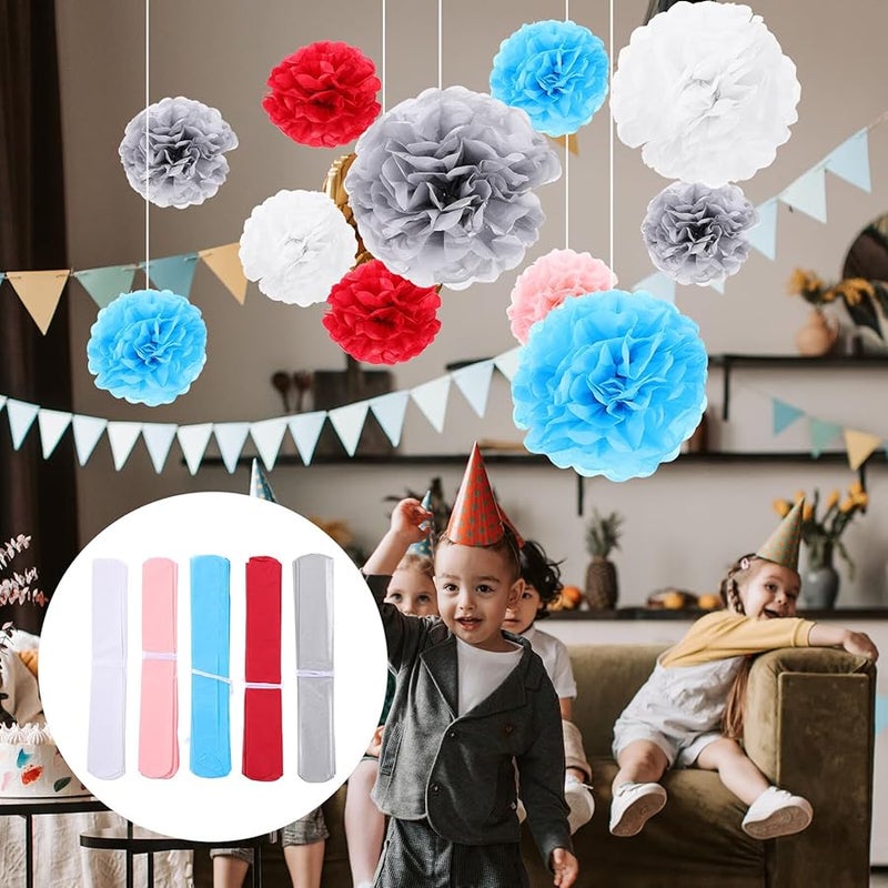 BESPORTBLE 50pcs Multi Color Tissue Paper Pom Poms Decorations for Wedding Party Festival Backdrop DIY Craft - Image 5