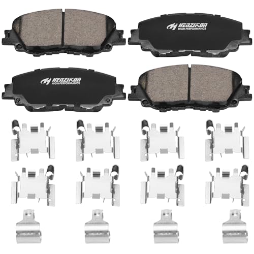 HYFTJYZ Ceramic Front Brake Pads Set Compatible with Toyota 2019-2023 Corolla 2023 Prius 2020-2022 Prius Prime, 2020 2021 2022 with Hardware (HZ2176) - Image 1