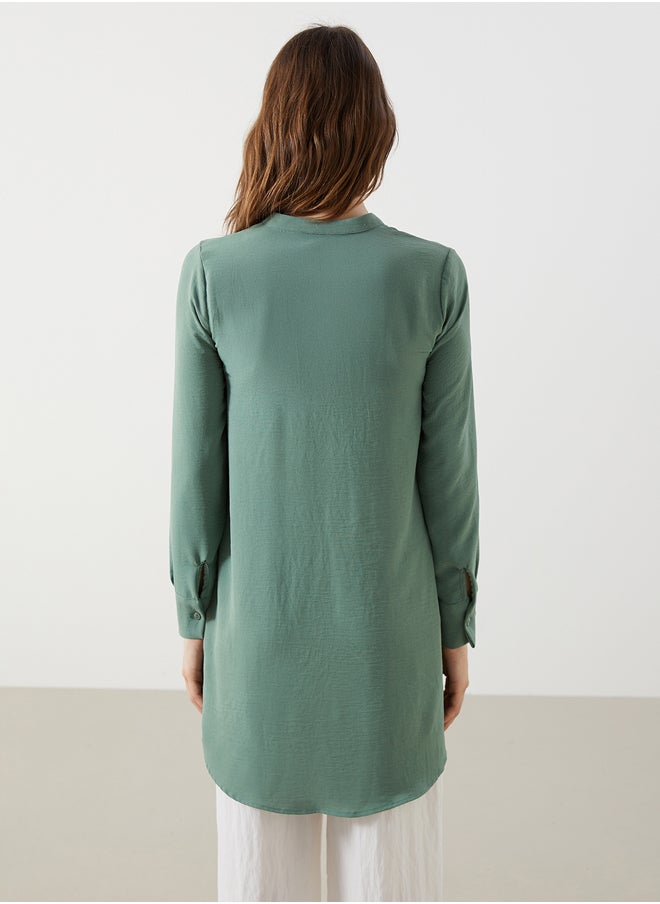 LC WAIKIKI - Collar Plain Long Sleeve Women's Shirt Tunic - Image 1