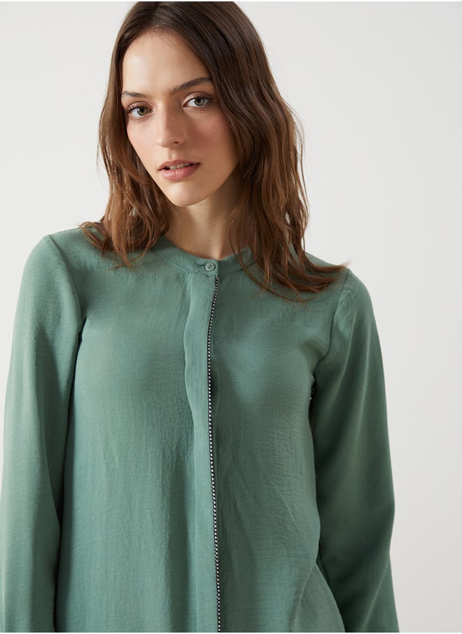 LC WAIKIKI - Collar Plain Long Sleeve Women's Shirt Tunic - Image 1
