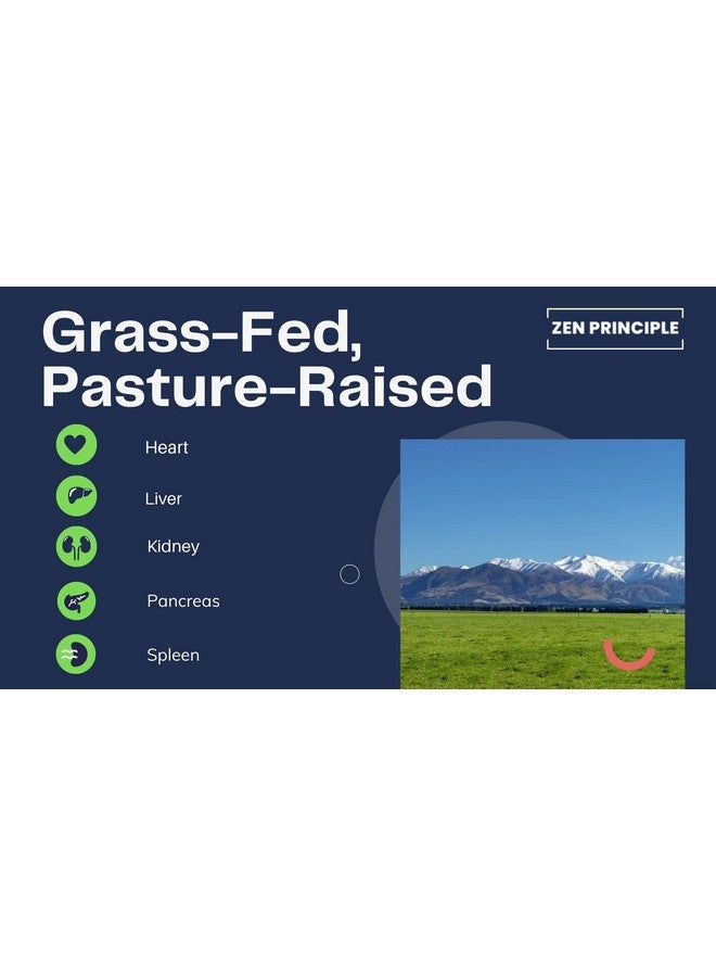 Zen Principle Grass Fed Beef Organs - Desiccated Liver, Heart, Kidney, Pancreas, Spleen, Intestine, Tripe/Stomach. Beef Organ Supplements 2-Pack - Image 4