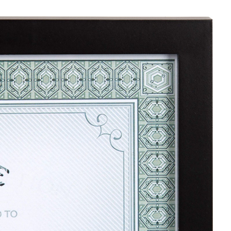 DesignOvation Gallery Wood Document Frame Set for Customizable Wall Display, 8.5x11, Black, Pack of 4 - Image 4