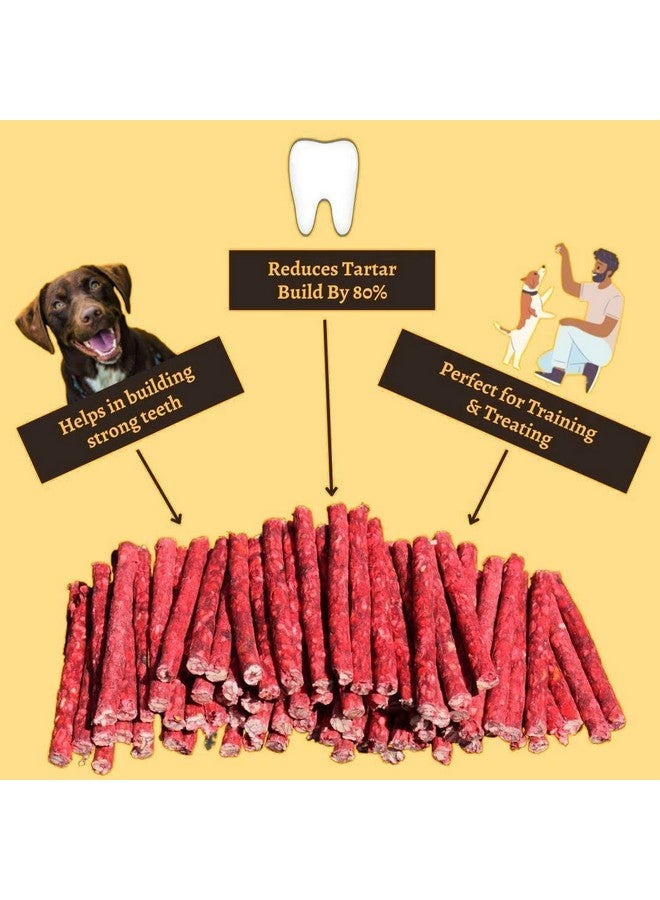 أعواد مضغ عالية البروتين بنكهة الدجاج ولحم الضأن 1 كجم لجميع سلالات الكلاب (عبوة من قطعتين) - Image 4