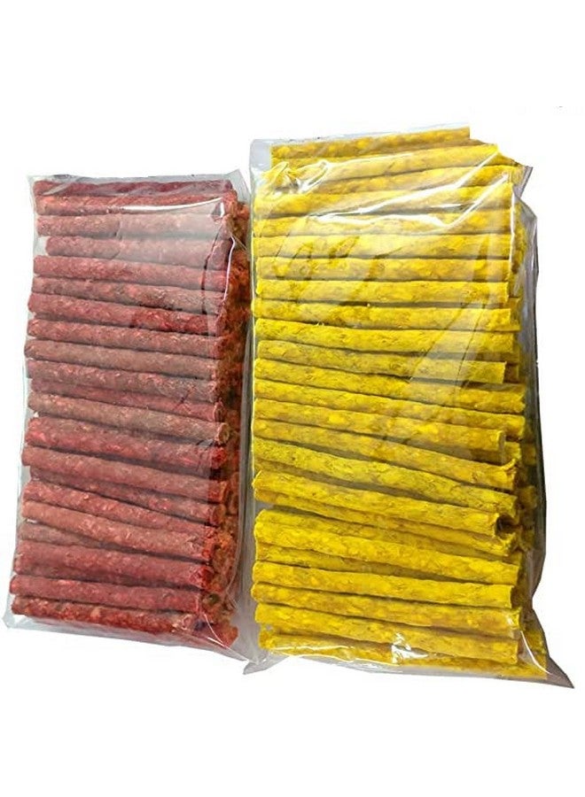 أعواد مضغ عالية البروتين بنكهة الدجاج ولحم الضأن 1 كجم لجميع سلالات الكلاب (عبوة من قطعتين) - Image 2